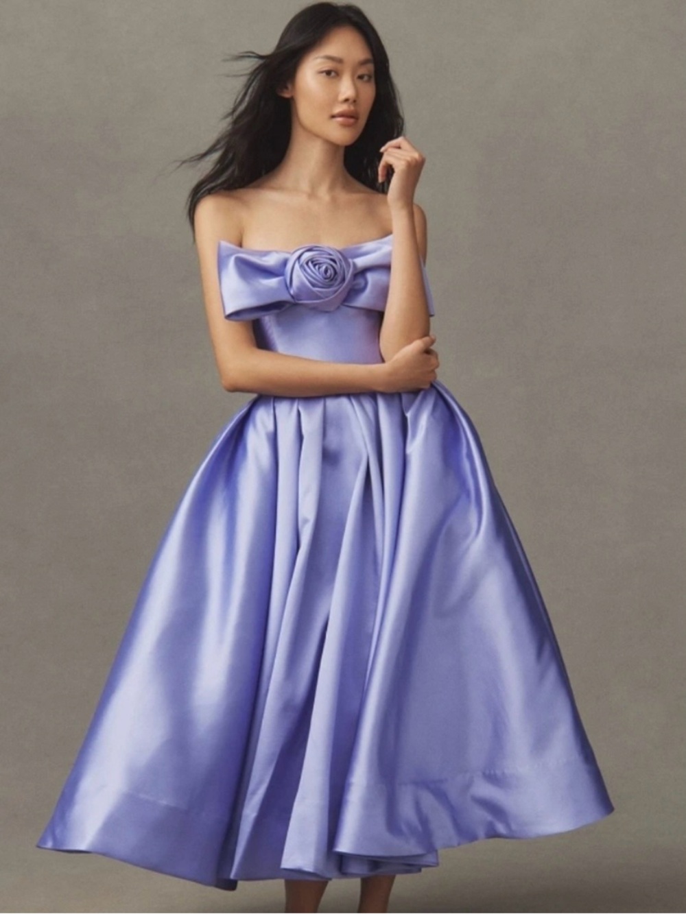 Hutch Siriana Satin Flared Gown
